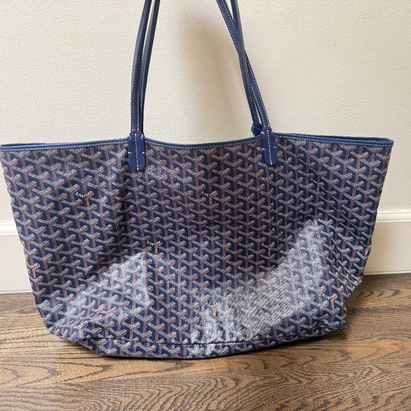 Goyard Handbags - Goyard Saint Louis GM Blue and White Tote Bag